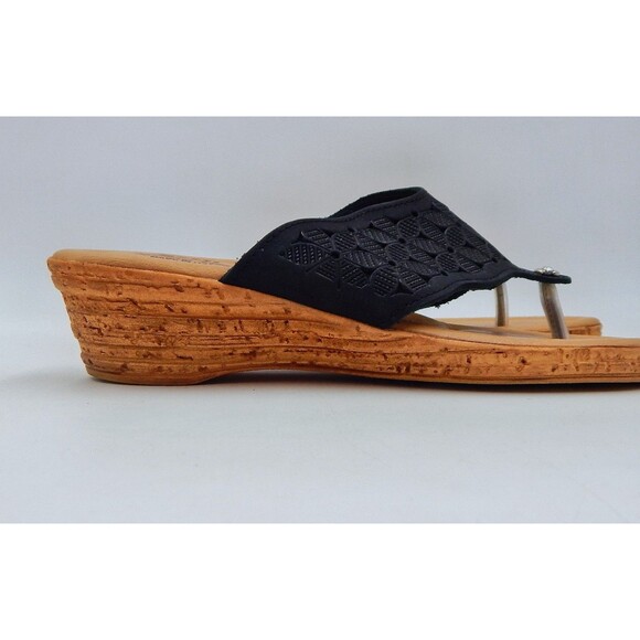 Spring Step Womens Tiffany Black Floral Cutout Leather Thong Sandal Sz 39 (8.5) - Picture 8 of 11